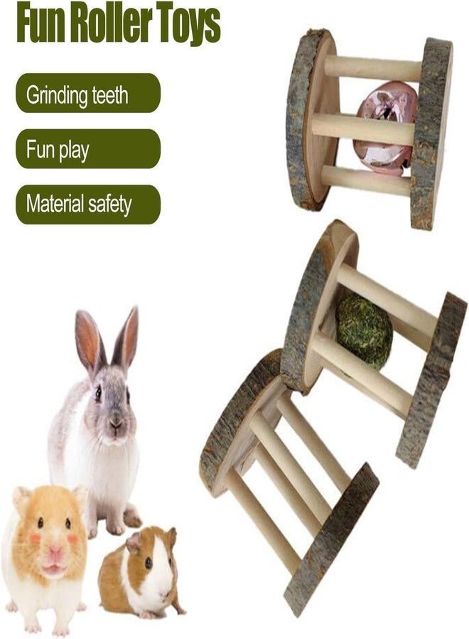 WaigN Hamster Rabbit Chew Toy Natural Wooden Play Toy, Wood Teeth Grinding Toy with Bell for Parrot, Rabbit, Chinchilla, Guinea Pig, Hamster Small Animals Toys for Pet Supplies, Toys - Image 5